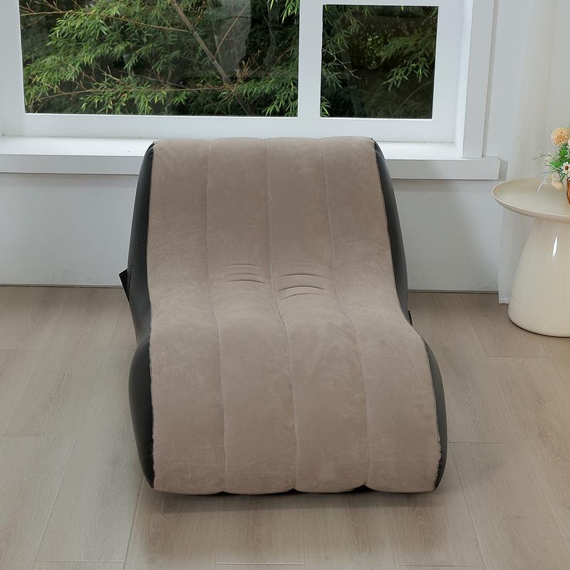 Product Introduction of Lazy Inflatable Sofa Foldable Recliner Outdoor Sofa with Footrest Combination Lazy Sofa Flocked Sofa 5