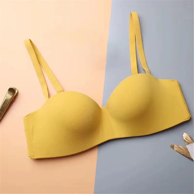 Áo Ngực Không Dây, Hỗ Trợ Nhẹ Nhàng Và Ổn Định, Thiết Kế Tối Giản Không Dây, Siêu Nhẹ, Kết Cấu Mịn, Thoải Mái, Kiểu Dáng Mới, Kẹo Bông, Hỗ Trợ Không Có Vòng 4