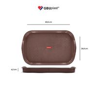 Gambar GBUplast Fiona Nampan Baki Saji Serbaguna 40 x 27 cm Food Tray Piring Teh dan Kopi NP-002 - ABU-ABU dari GBUplast Houseware Kota Tangerang 4 Tokopedia