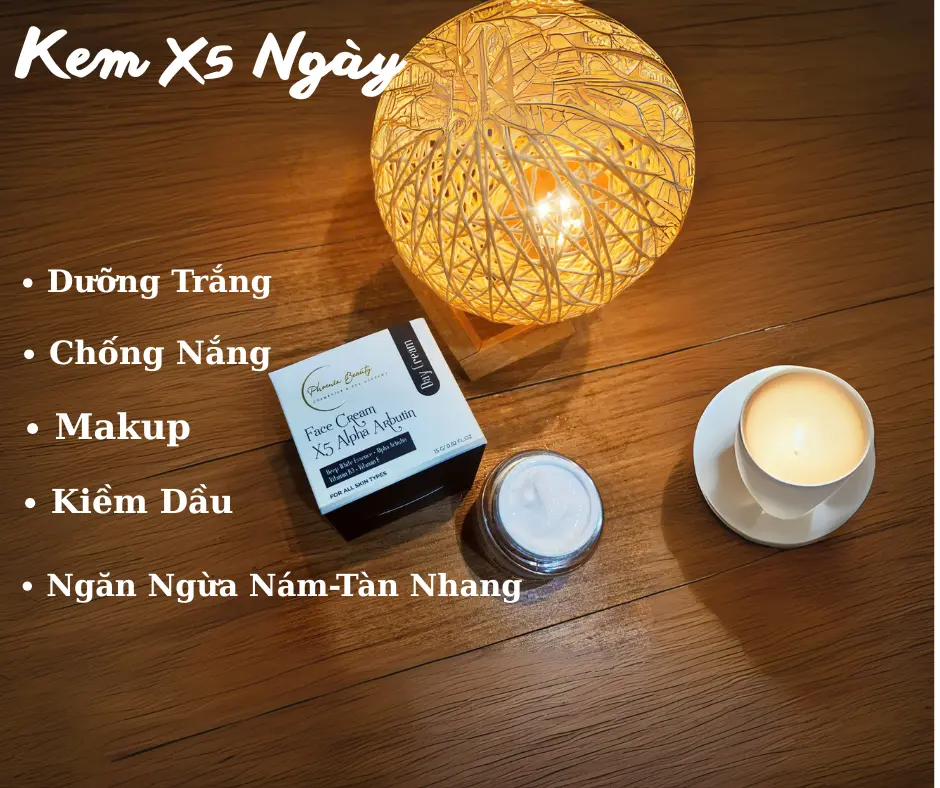 Kem X5 Alpha Arbutin  Day Cream - Hỗ Trợ Da Bl Nám - Phoenix Beauty skincare
