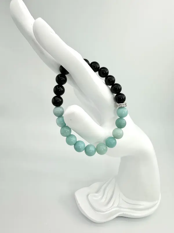 Natural Stone Beaded Bracelet, Fashion Colorblock Design Bracelet for Women & Men, Trendy All-match & Exquisite Jewelry for Birthday Gift 3