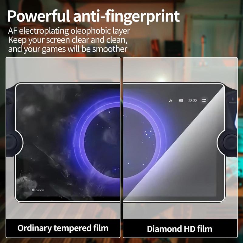 Anti-scratch & Anti-fingerprint Game Console Screen Protector, Tempered Glass Screen Protector, Console Accessories for PlayStation Portal Remote Player 2