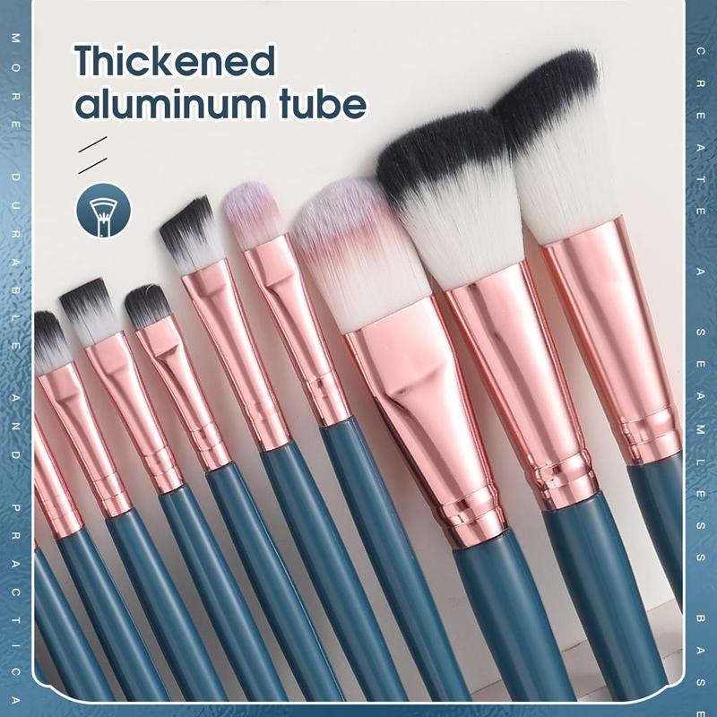 Makeup Brush Set, Versatile Soft Makeup Brushes for Foundation, Powder, Concealers, Eye Shadows, Blush, Lip Balm, Cosmetic Brushes for Home & Travel 1