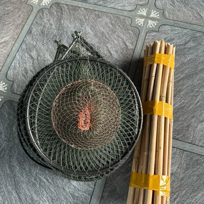 COMBO 10 Lờ cá 30x52 kèm 20 cây chống lờ cá ( lưới xanh rong ) 1