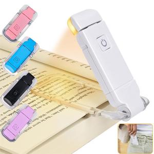Luz portátil Pzsunly para marcas de libro, Luz de lectura LED recargable por USB, Luz de lectura con clip, Luz protectora para los ojos para lectura en cama