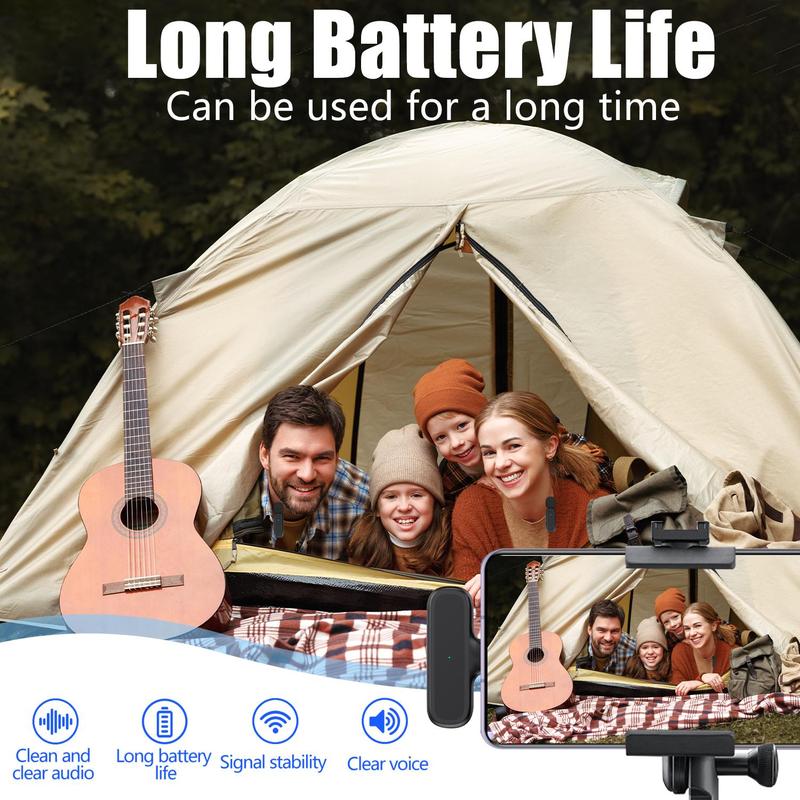 Product Introduction of Wireless Lavalier Microphone, USB Rechargeable Wireless Microphone, Noise Reduction Technology Microphone for Live Streaming & Video Blogging 8