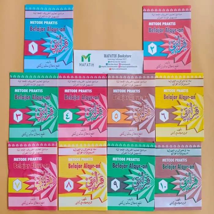 Buku Qiroati Lengkap Paket 10 JILID: Metode Praktis Belajar Al-Qur'an Qiro'ati Qiraati panduan membaca Alquran Quran - H. Dahlan Salim Zarkasyi