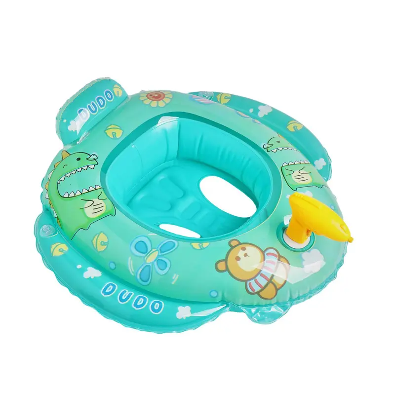 Inflatable Swimming Seat with Build in Water Toy, Inflatable Swimming Ring with Handle, Swimming Circle for Kids, Swimming Accessories for Outdoor Swimming Pool 5
