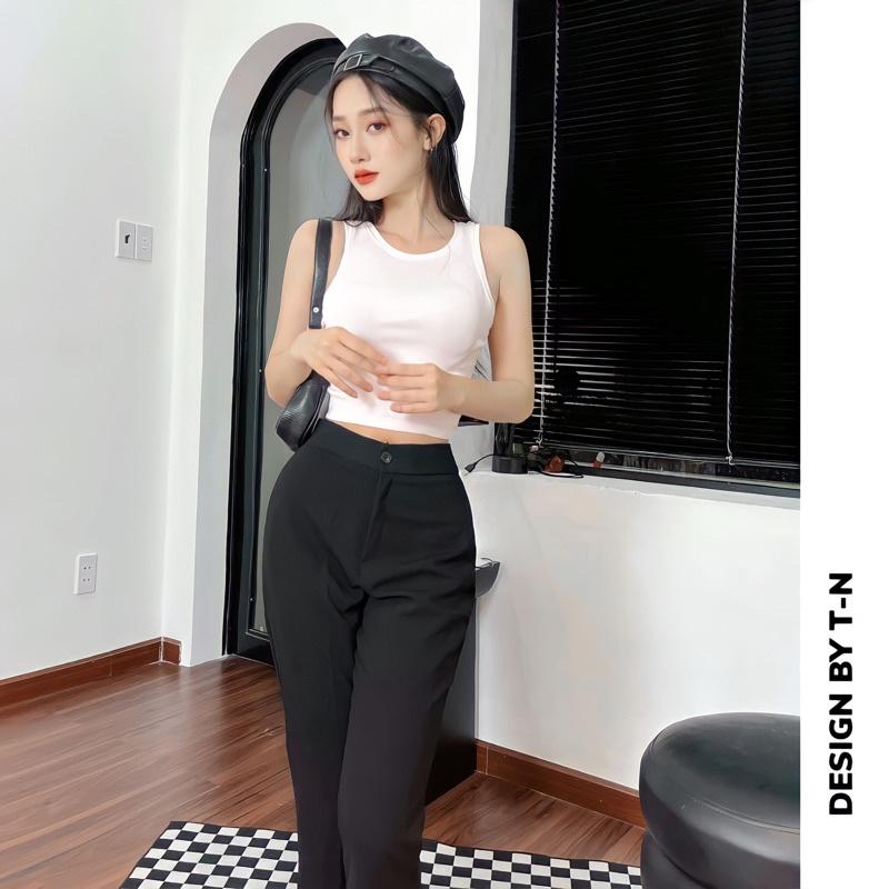 Áo croptop ba lỗ thun tăm 1