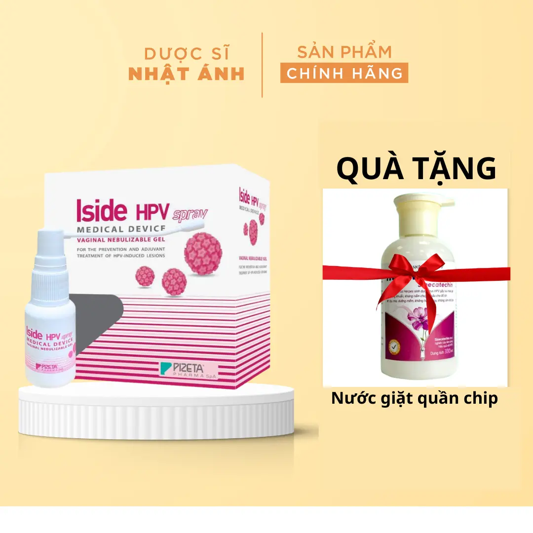 Gel xịt phun sương Iside HPV, hộp 1 bình xịt 20ml và 14 vòi xịt - Thực phẩm hỗ trợ bổ sung sức khỏe, Nhập khẩu chính hãng