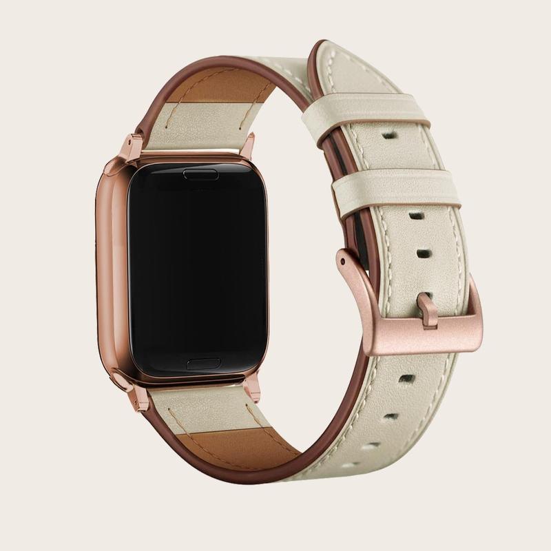 Vintage Faux Leather Watch Band for iWatch, Adjustable Watchband for Men & Women, Universal Fashionable Watch Band for Apple Watch 7