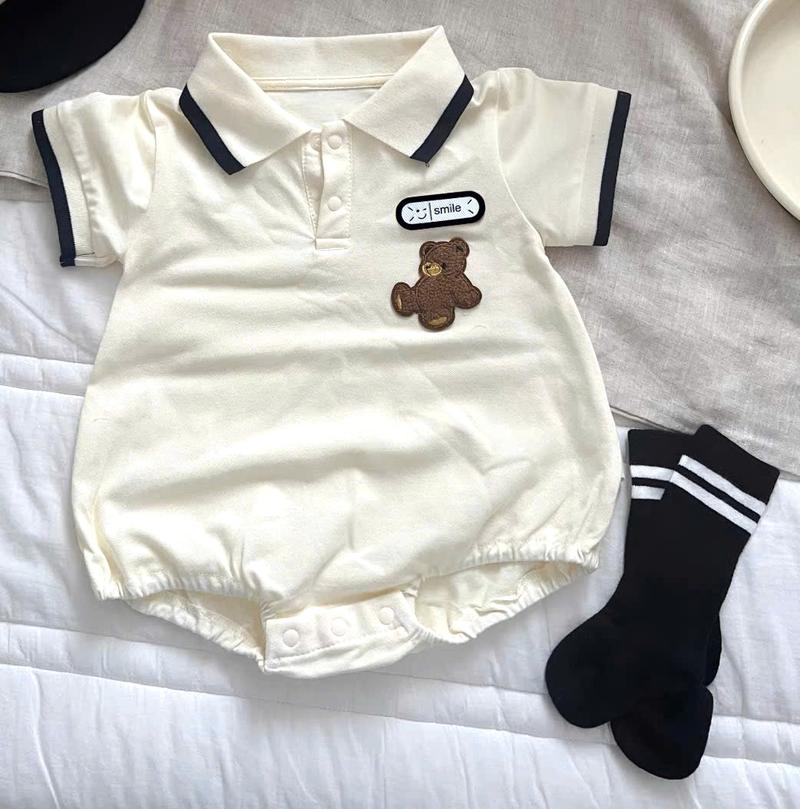 Product Introduction of Áo liền quần Bodysuit ngắn tay cho bé trai Body công tử bé trai Body chip cộc tay cổ đức Gấu SMile SLH279 10