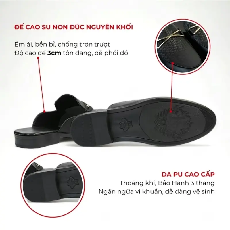 Giày Lười Da Nam-Sục-Giày Hở Gót-Phong Cách Trẻ Trung Sang Trọng Đế Cao Su Tính Shoes Size 38-39-40-41-42-43 Sục X 6