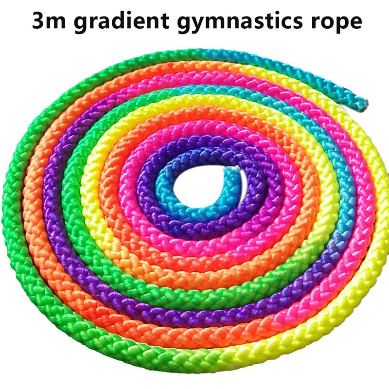 Product Introduction of Sports Gym Rainbow Color Rhythmic Gymnastics Rope Solid Competition Arts Training Ropes 20