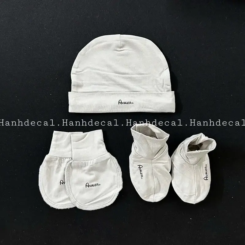 Set Mũ Và Bao Tay Chân Avaler Cho Bé Sơ Sinh Vải Sợi Tre Mềm Mại Nhiều Màu Cao Cấp BOTIBO KIDS 5