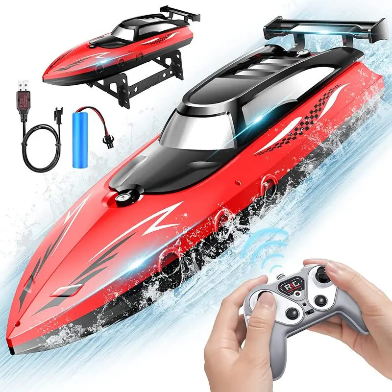 Remote controlled boat toy, high-speed boat, sailboat model, electric birthday yacht