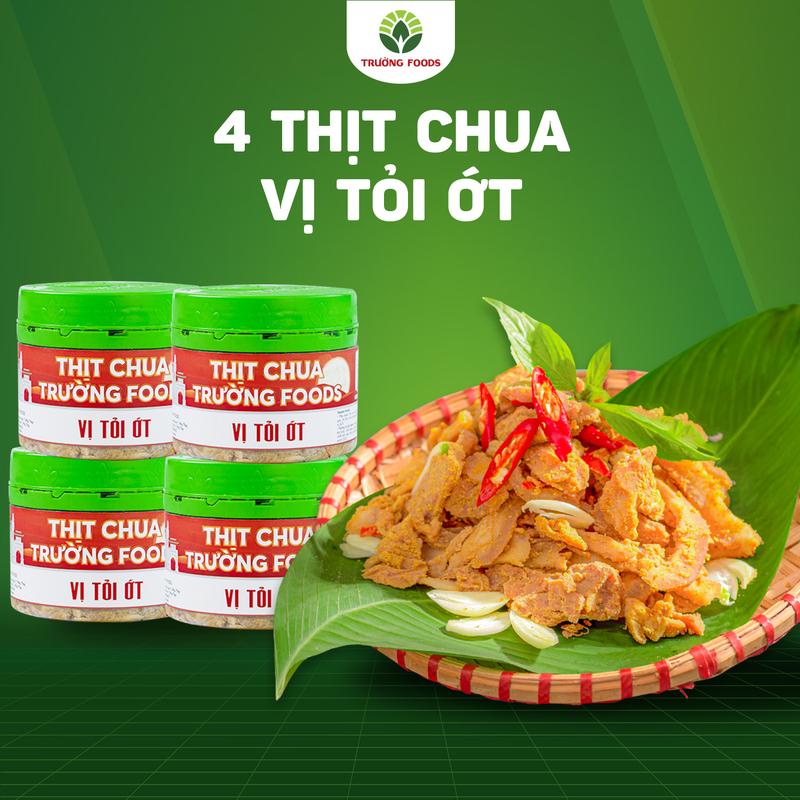 Trường Foods Combo 4 Thịt Chua Tỏi Ớt 180g/ Hộp