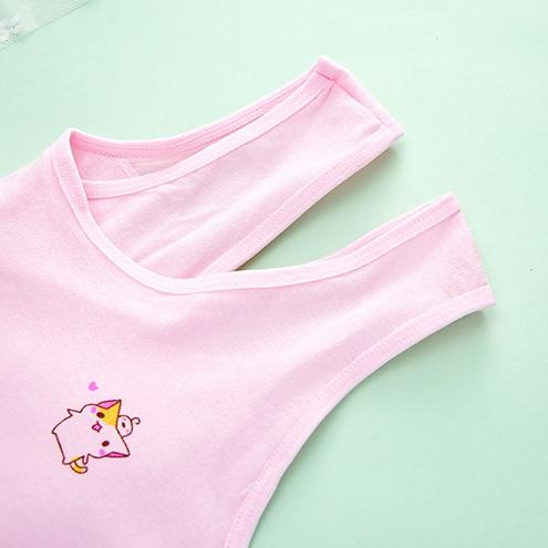 Áo Lót Bé Gái Cotton Mềm Mịn Thoáng Khí, Áo Lá In hình Hoạt hình Đáng Yêu SAVILL B341 5