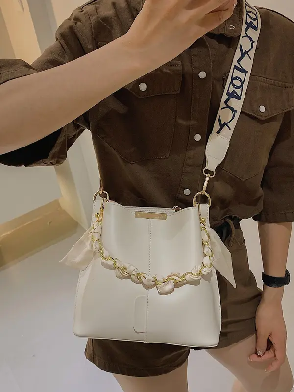 Women's Fashionable Solid Color Shoulder Bag, Casual Versatile Crossbody Bag for Daily Used, Trendy All-match Commuter Bag, Satchel Purse 6