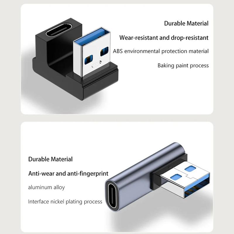 Product Introduction of 180 Degree Elbow USB C Adapter Type C USB C OTG to USB Converter U Shape USB-C 3.0 Connector for Computer Phone Tablet Adapter 13