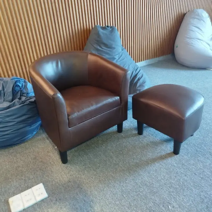 Sofa đơn thư giãn da simili, ghế làm việc mini, ghế nail 2 món - đặt nhà hàng, khách sạn, homestay - NỘI THẤT NGỌC MAI