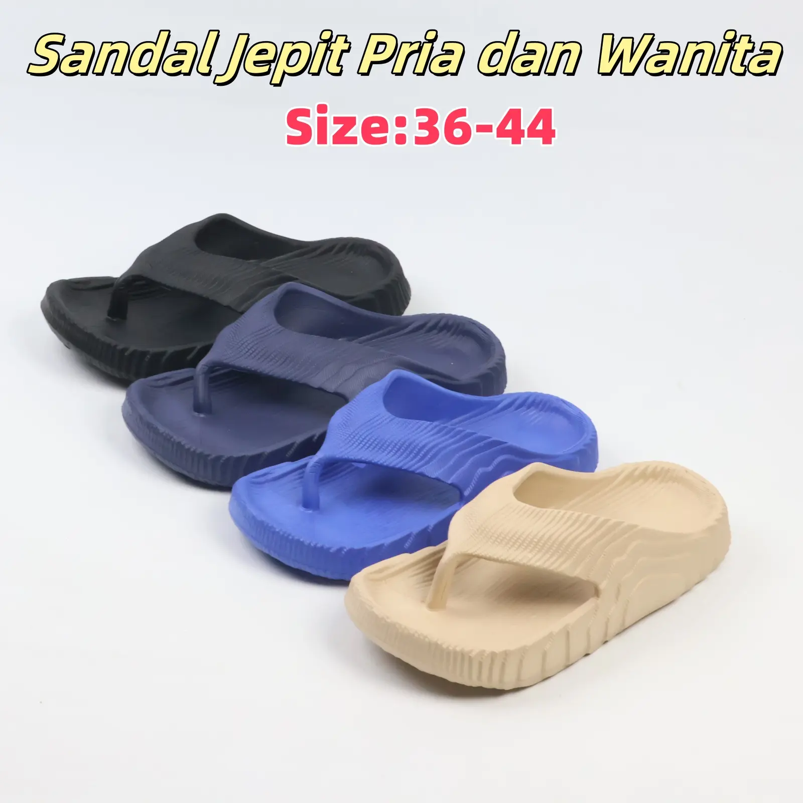[Flash sale] Sandal Jepit EVA Bersol Tebal Baru untuk Pakaian Luar Wanita, Sandal Jepit Anti Selip Bersol Lembut Yang Ditingkatkan