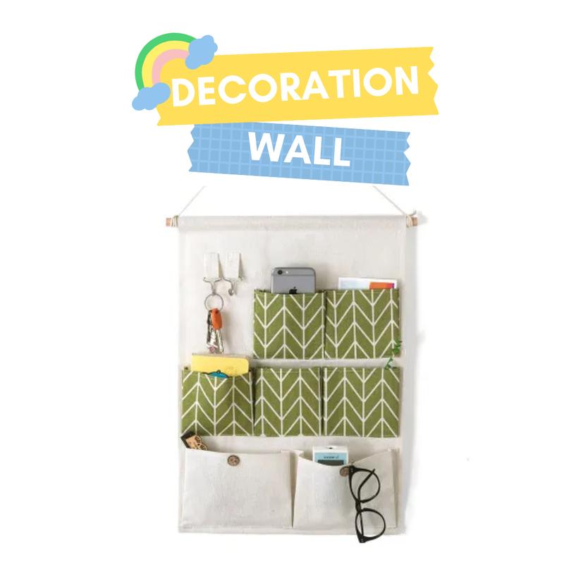 RUMAUMA Dekorasi Rumah Gantungan Organizer 7 Kantong Storage Hook Unik 0