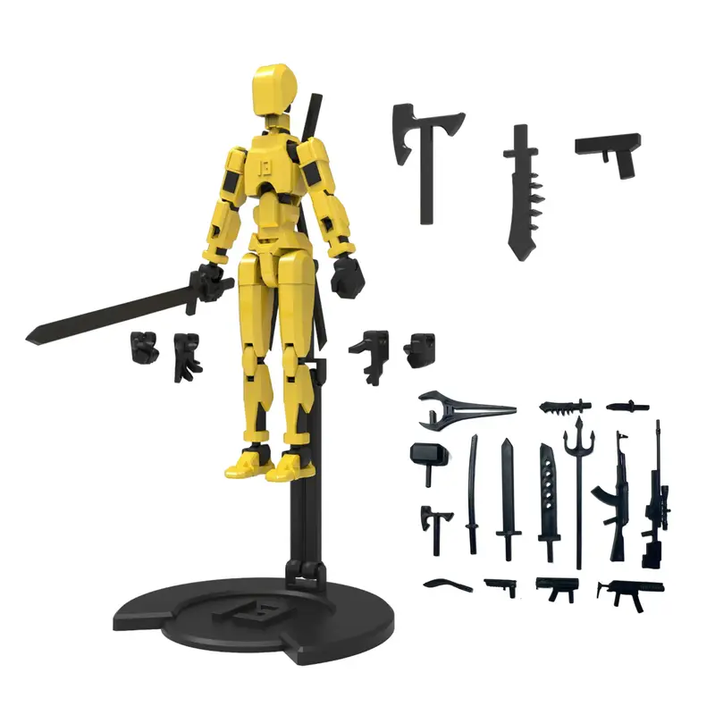 Mô Hình Hành Động Robot In 3D, Bộ 1 Chiếc, Có Phụ Kiện Đế, Mô Hình Robot Có Thể Di Chuyển Nhiều Khớp, Tượng Nhồi Bông Có Khớp Nối, Đồ Trang Trí Để Bàn, Inhgubfe 8