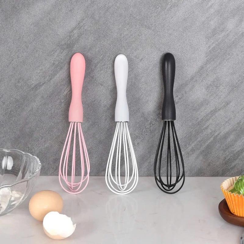 ￼Dụng Cụ Đánh Trứng Cầm Tay- Phới Lồng Đánh Trứng Làm Bánh Khuấy Bột Bằng Silicon Màu Pastel