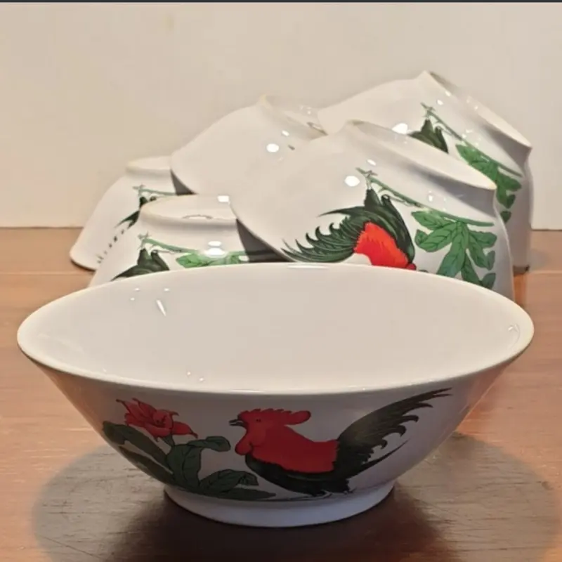 Mangkok Keramik Cap Ayam Jago Jadul Kitchenware HARGA PER SATU BUAH 3