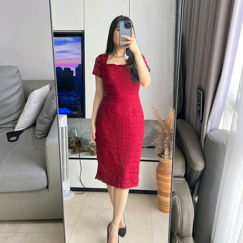 MV SHOP DRES FULL BRUKAT 8021 IMPORT Casual Fit 1