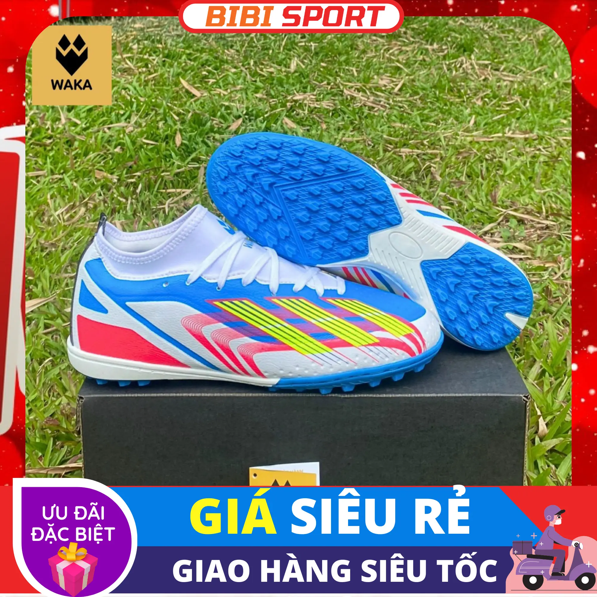 [DEAL HỜI] Giày Đá Bóng X CrazyFast WAKA - Đế Cao Su, Khâu Full Đế, BH 3 Tháng