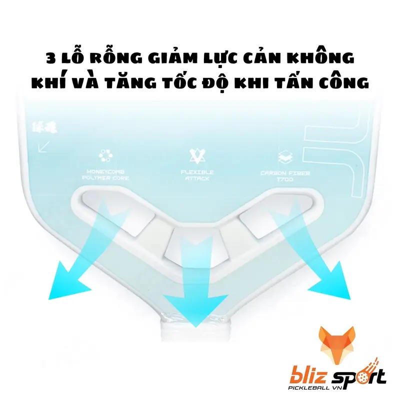 Vợt Pickleball Carbon Fiber T700 cao cấp Jusian 8
