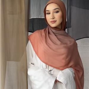 Tudung Muka Kapas, Gaya Muslim, Warna Pepejal dan Kecerunan, Monokrom, Tepi Lebar, Diperbuat daripada Fabrik Modal, Bernafas, Sesuai untuk Pakaian Wanita Square
