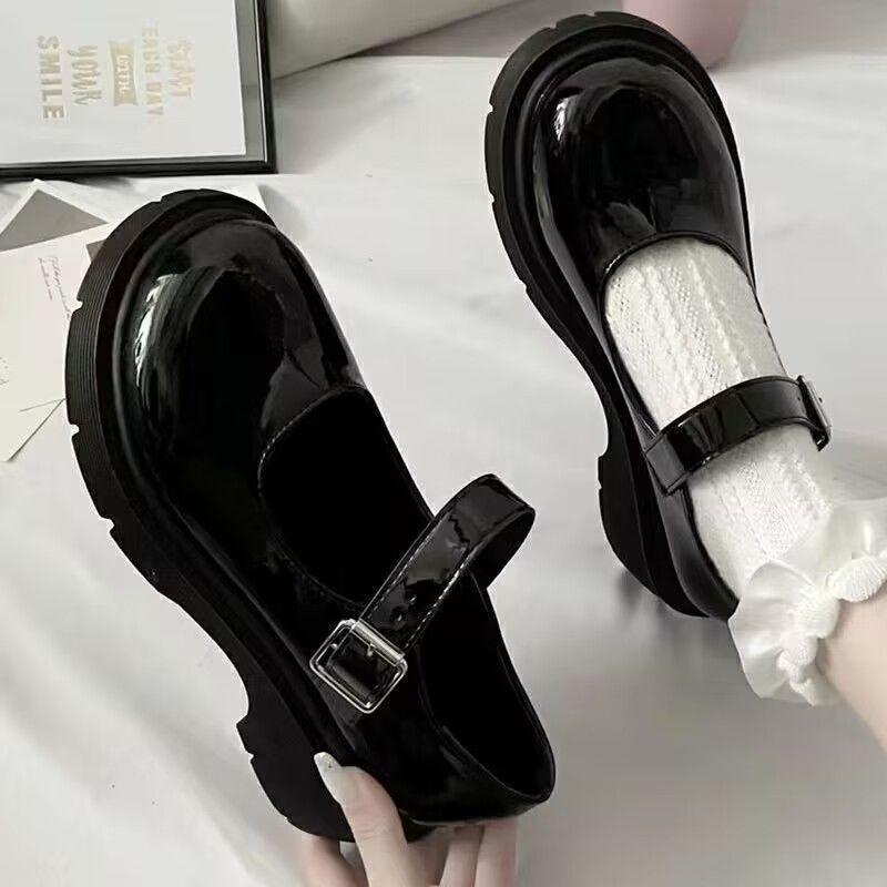 Giày Nữ, Cỡ Cực Lớn (31-46), Phong Cách Anh Quốc Giày Ngón Chân To, Thích Hợp Cho Học Sinh, Da Nhỏ Cổ Thấp, Đế Dày, Giày Mary Jane 41, Giày Nữ 42 8