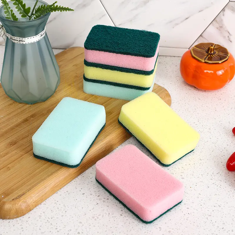 Dish-Washing Sponge Scouring Pad Spong Mop Silicon Carbide Cleaning