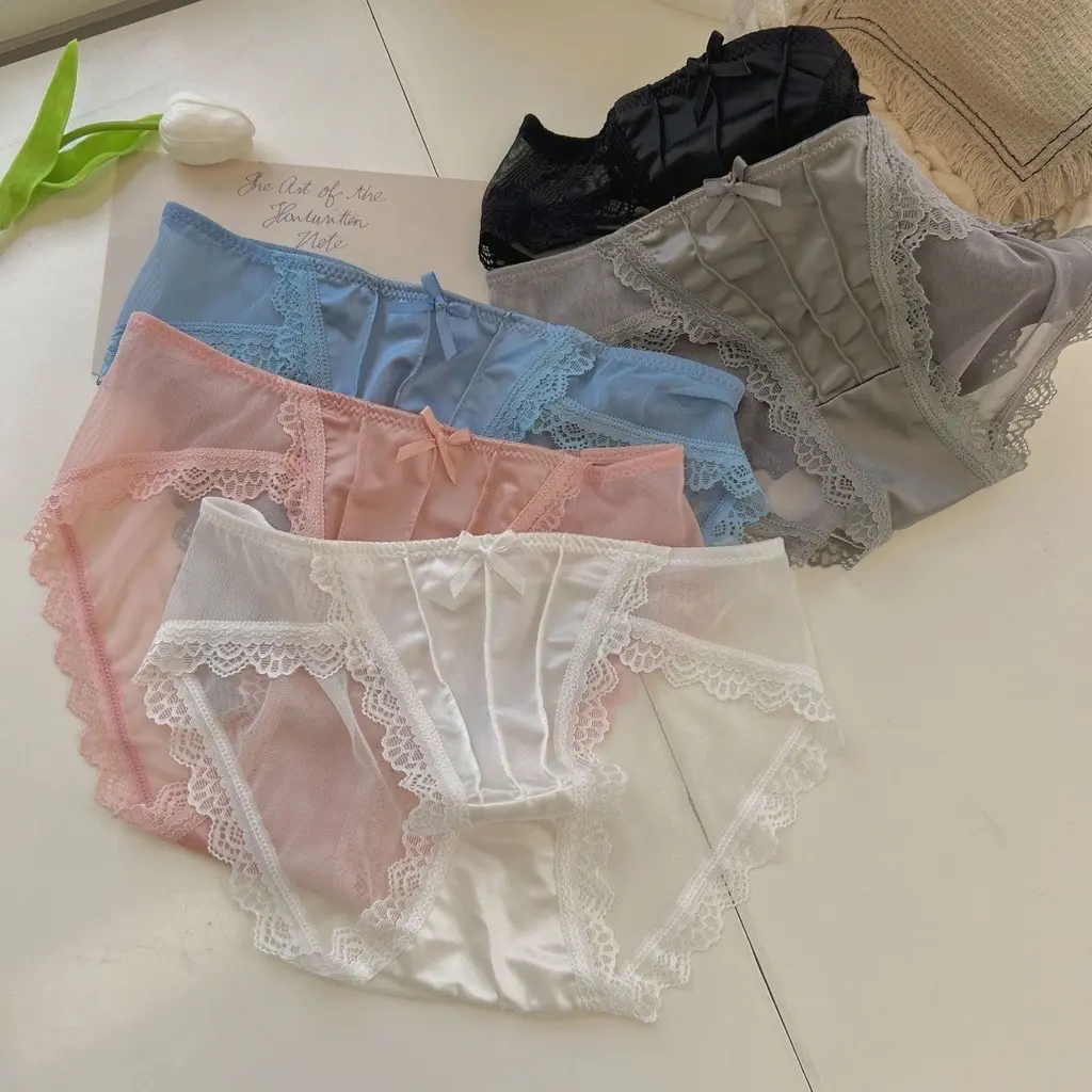 [Mã Q43] Combo 5 Quần lót lụa su ren lưới gợi cảm quyến rũ