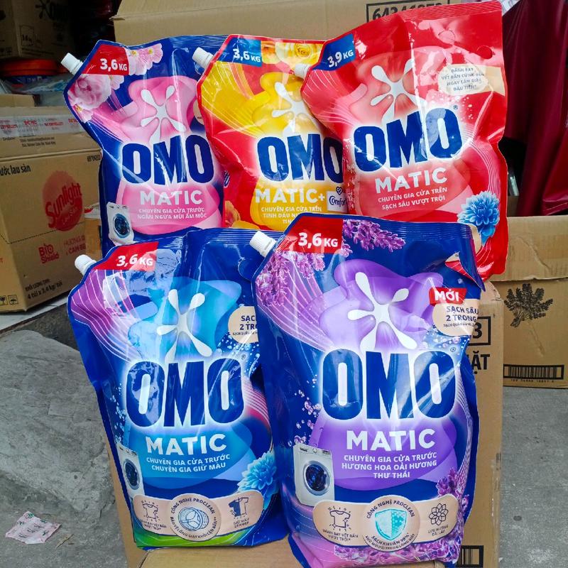 Combo 2 túi Nước giặt OMO Matic cửa trên túi 3,6kg  và cửa trước 3,6kg×2 ( 7,2kg)
