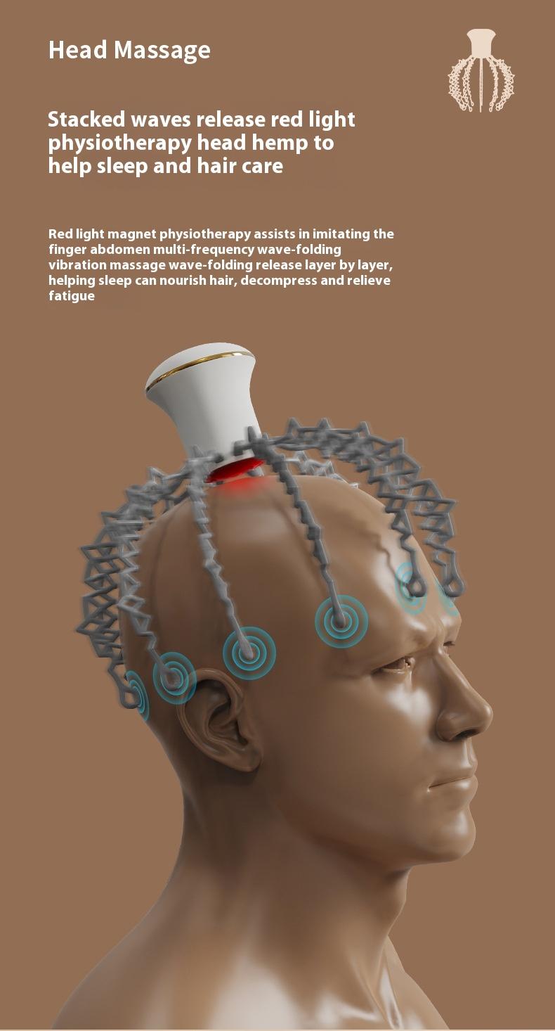 Product Introduction of Electric Head Massager Octopus Household Smart Head Therapy Machine Head Massage Instrument 5