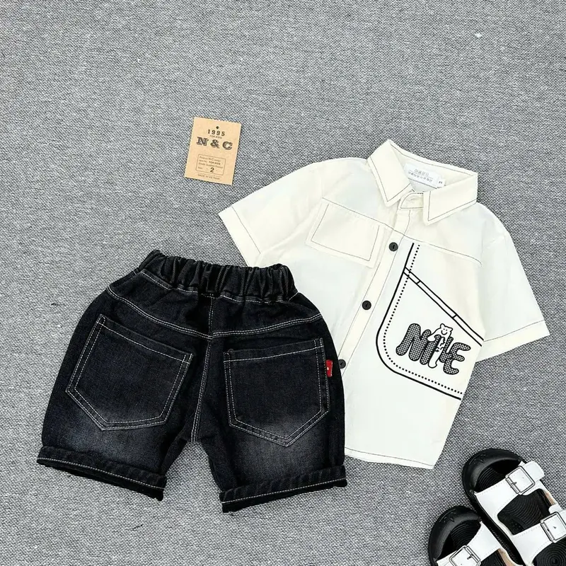 Áo Sơ mi kết hợp  Quần jean phối Cực Xịn sò cho bé trai cực yêu | Size 9-27kg | SunnyKids 3
