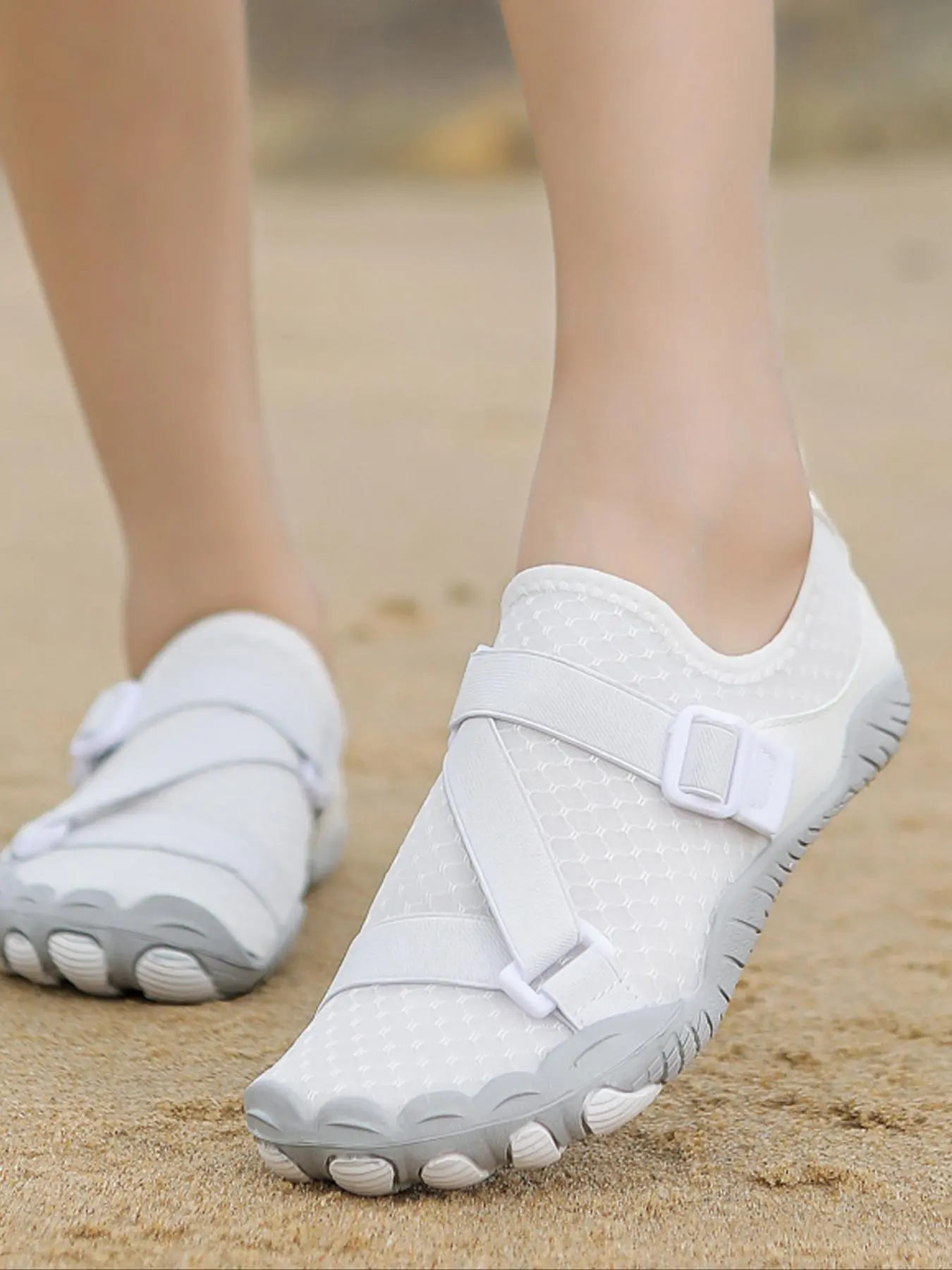 Women's 2024 New Arrival Summer Solid Mesh Slip on River Trekking Shoes, Lightweight Sports Footwear for Beach, 2024 Summer Water Swimming Shoes, Outdoor Sports Footwear
