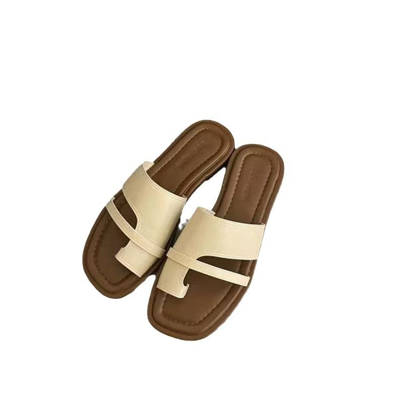 Vận Chuyển 24 Giờ 【DEAL CUỐI: GIẢM 20.000Đ】 Dép Nữ Quấn Ngón Kiểu La Mã | Thiết Kế Vuông Thời Thượng Đi Biển & Dạo Phố Giày Đế Bằng La Mã, Giày Đế Bằng, Giày Đầu Vuông, Giày Dép Bãi Biển. 5