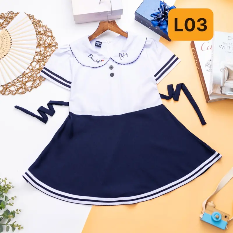 LT01- Váy Liền Thân cho bé gái cấp 1-Đồng phục học sinh 1