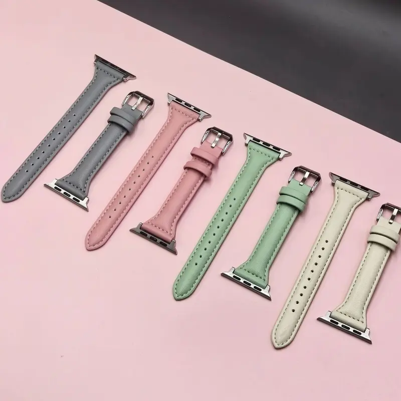 Dây đeo bằng da Microfiber cho Đồng Hồ thông minh Apple, Tương thích với S9 / 5 / 4 / 6 / Se /7/8, 49mm / 44 / 42 / 45mm, IWatch Ultra / 2 38mm / 40 /41, Dây đeo đồng Đồng Hồ thời trang mỏng cho phụ nữ,dây đồng hồ thông minh,dây apple ultra,strap Phụ Kiện 0