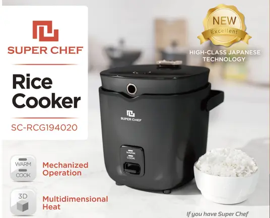 Nồi cơm điện mini cao cấp Super Chef bền bỉ, tiện lợi Nấu Cơm Cooker
