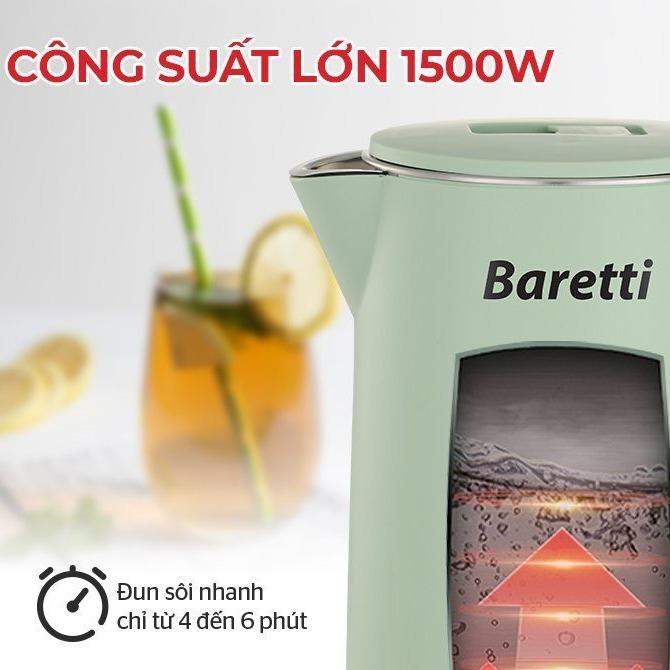 Ấm siêu tốc Inox Baretti dung tích 1.7l - Hàng chính hãng bảo hành 12 tháng trên toàn quốc cốc 9999999999999999999k 3