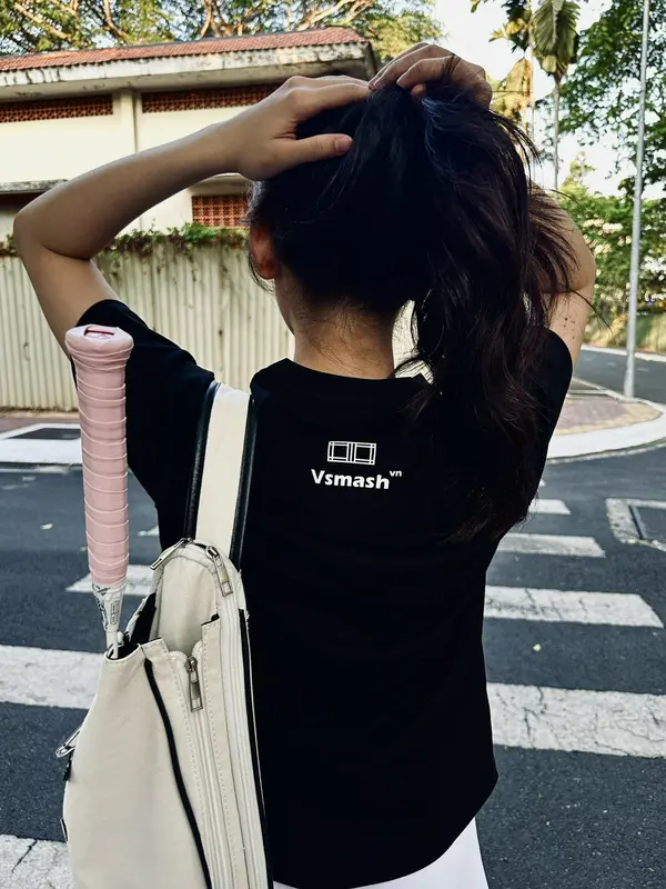 Áo Thun Cầu Lông Nam Nữ Vsmash Sportwear –  In Họa Tiết “DANCHOI Cầu lông” | Vải Cotton Em Bé Mềm Mịn, Thoáng Mát, Sợi Nhập Khẩu | Áo Thể Thao Unisex, Mặc Gym, Tennis, Pickleball 6