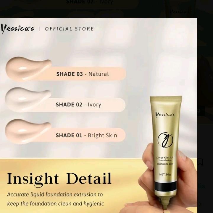 FYC- Jesica's Waterproof Foundation Cover Girl Air Moisturize Skin Tahan Lama 2