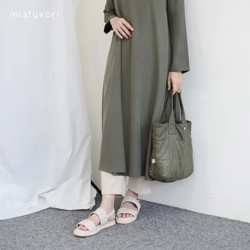 MISTYVORI | Irene Tunik Baju Wanita Basic Anti Kusut Polos Muslim Panjang Katun Soft Simple Formal Atasan Kasual Simple Casual Semi 6