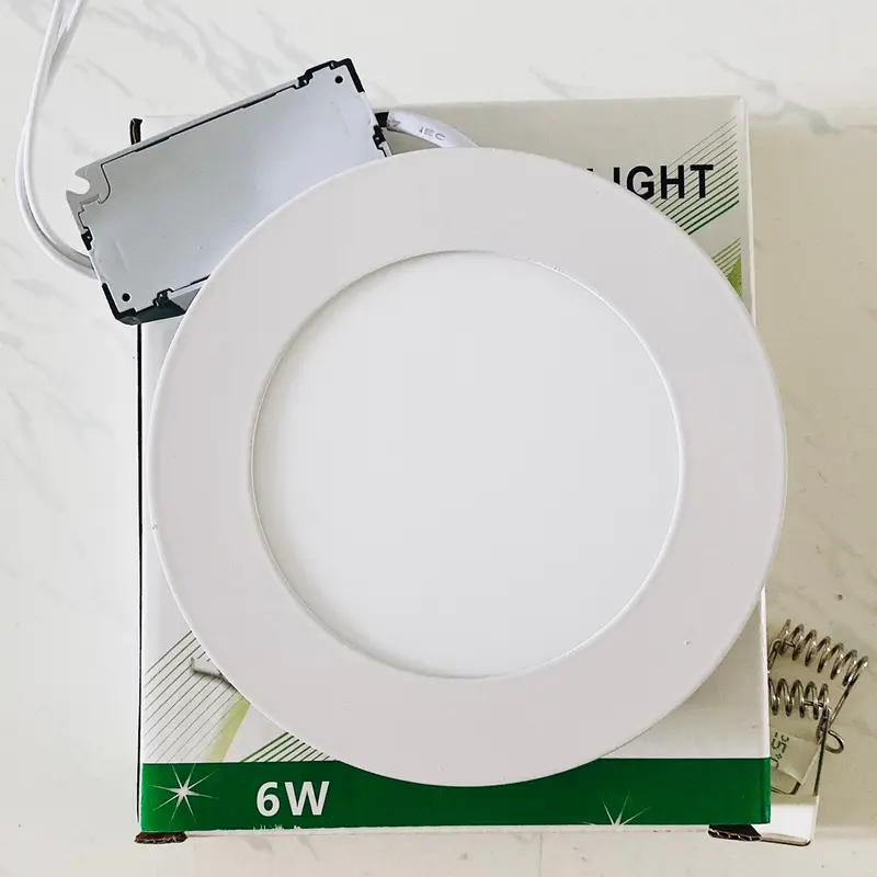 Đèn led âm trần siêu mỏng tròn 6w, 9w, 12w. đèn dowlight, thạch cao 1